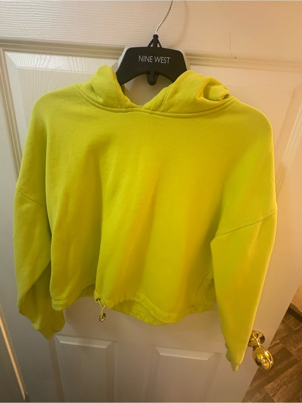 Calvin Klein Neon Yellow Cropped Hoodie